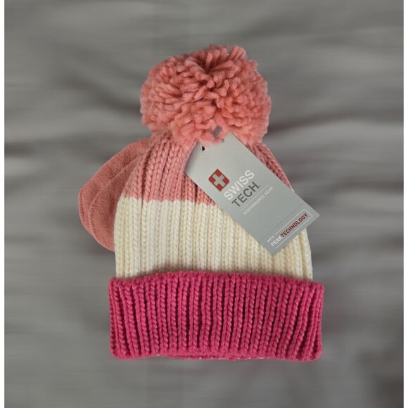 Swiss Tech Toddler Knit Beanie and Mitten Set / One Size / 24 Months and Up - Picture 2 of 4